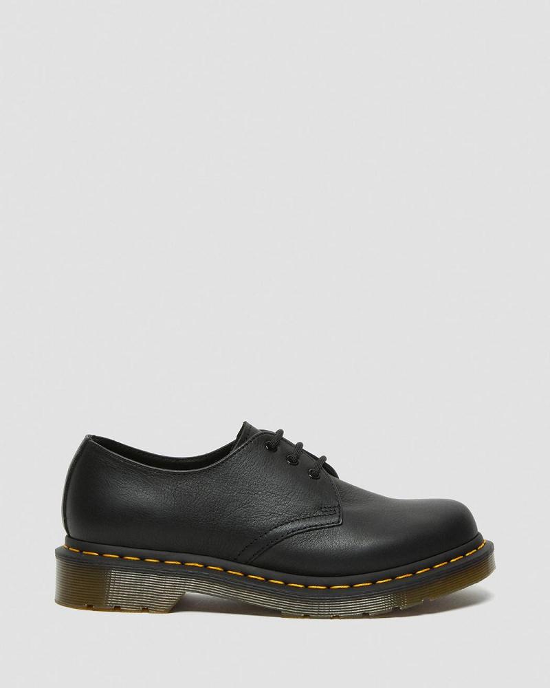 Women's Dr Martens 1461 Virginia Leather Oxfords Shoes Black | AU 379BEX